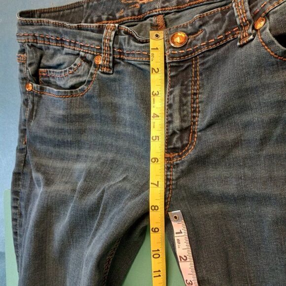 Seven7 Bejewelled Button and Studs Size 12 Blue Jeans Chic Countrycore - Picture 4 of 8